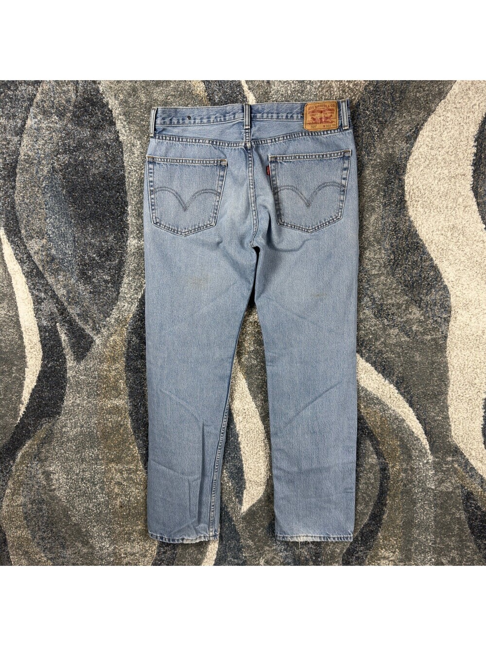 Vintage Y2K Levis 505 Straight Jeans Mens 36x36 Light Baggy